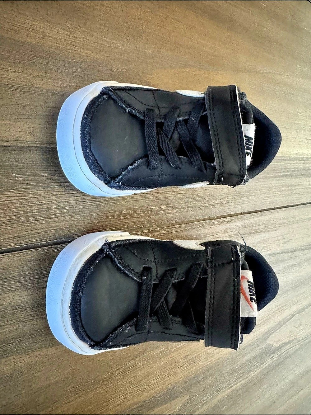 Nike Court Borough Low Recraft Toddler Sneakers US 7C Black & White Easy On